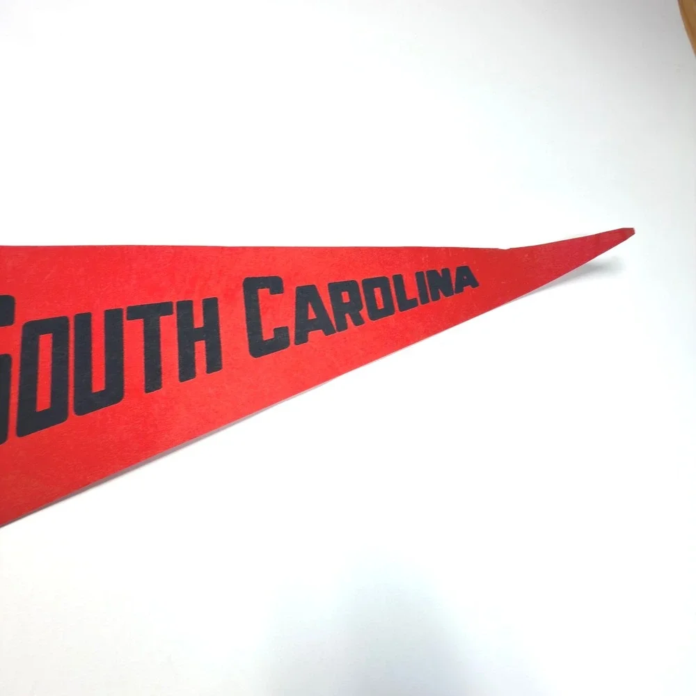 South Carolina Vintage Felt Pennant Red Black University Gamecocks 30